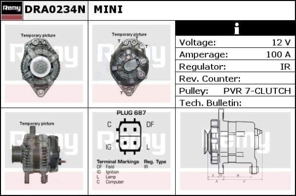 DELCO REMY Laturi DRA0234N